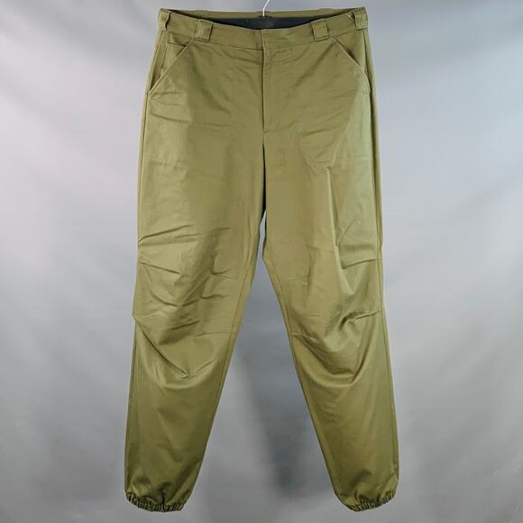 PRADA Size 36 Green Olive Cotton Tapered Elastic Cuffs Zip Fly Casual Pants - Picture 1 of 10